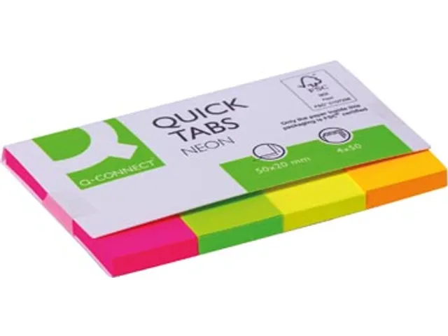 Foto van Quick Tabs, ft 20 x 50 mm, 4 x 50 onglets-Coul.assorties